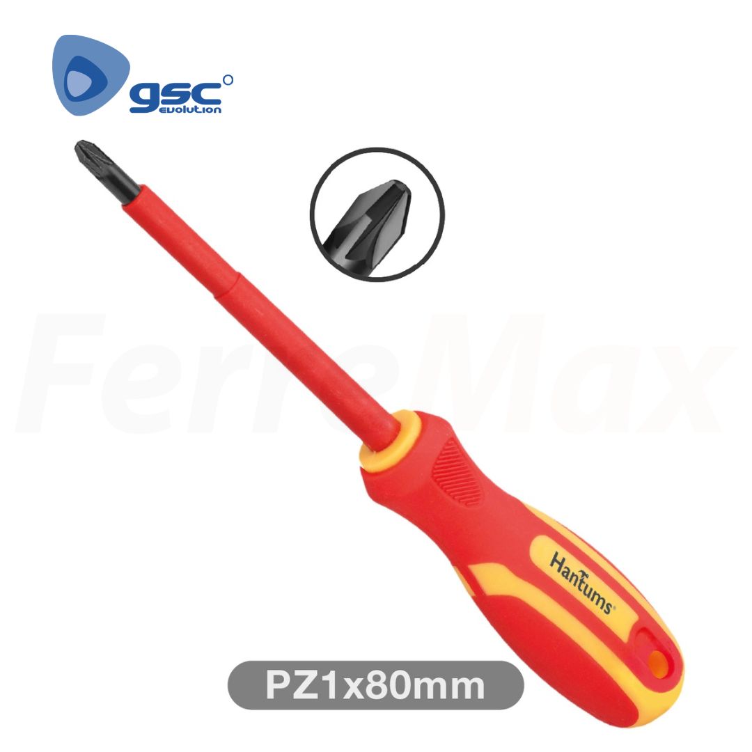 GSC DESTORNILLADOR POZIDRIV AISLADO PZ1X80MM (12)