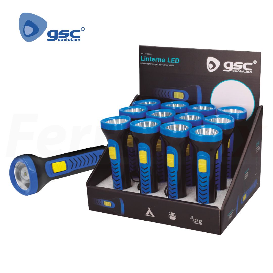 GSC LINTERNA LED 2XAA 35LM DISPLAY 12U (24)