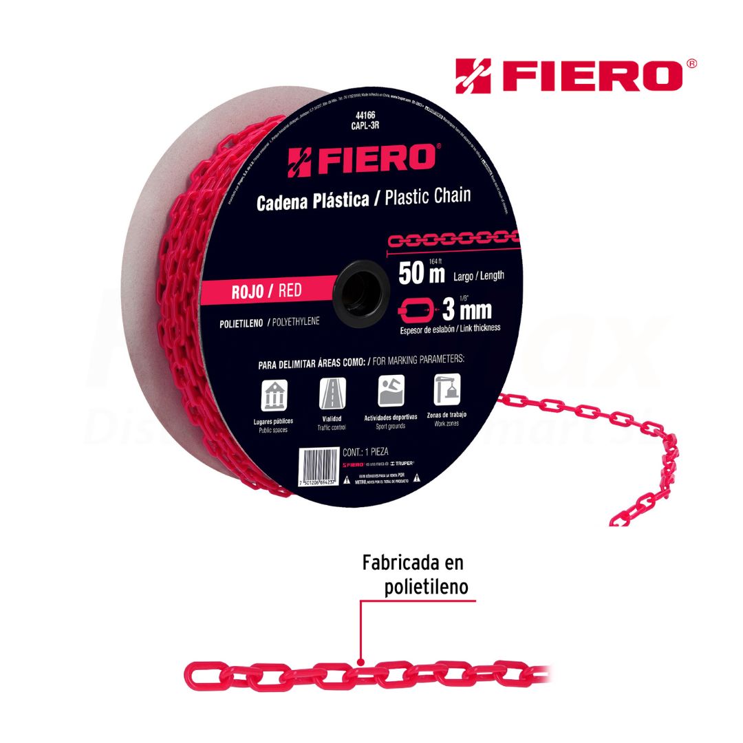 FIERO CADENA PLASTICA ROJA