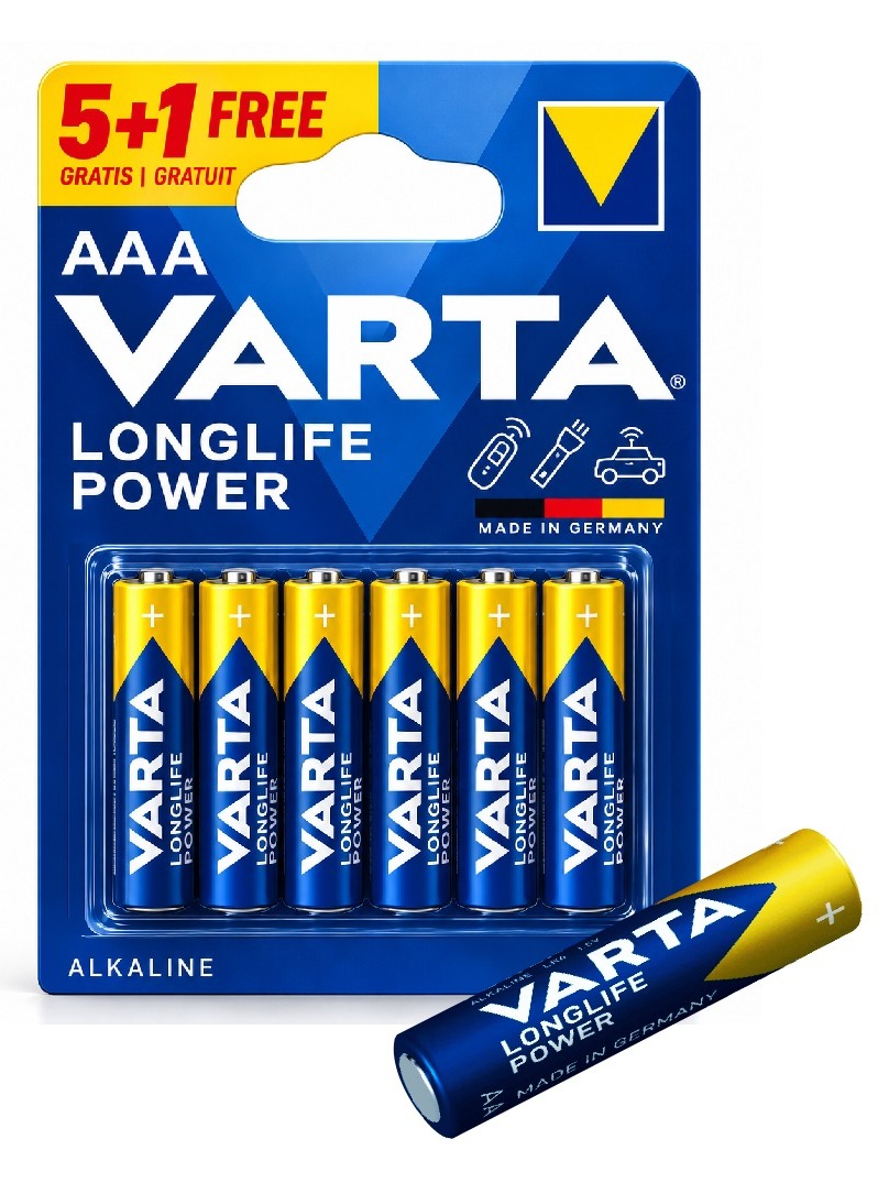 VARTA PILA ALKALINA AAA BLISTER 5+1(50)