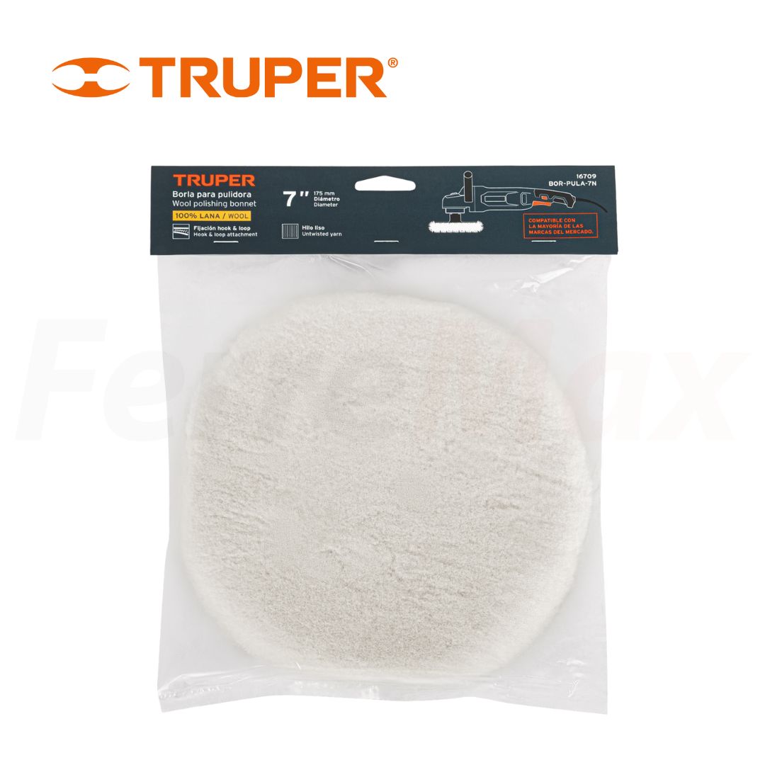 TRUPER REPUESTO DISCO+PAÑO PULIDORA 1200W
