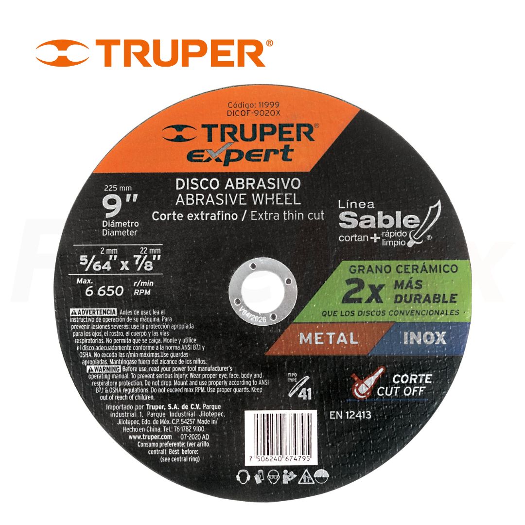 TRUPER EXPERT DISCO CORTE PROFESIONAL 230mmX2mm(5)