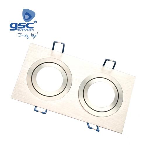 GSC ARO EMPOTRAR BASCULANTE ALUMINIO RECTANGULAR DOBLE (10)