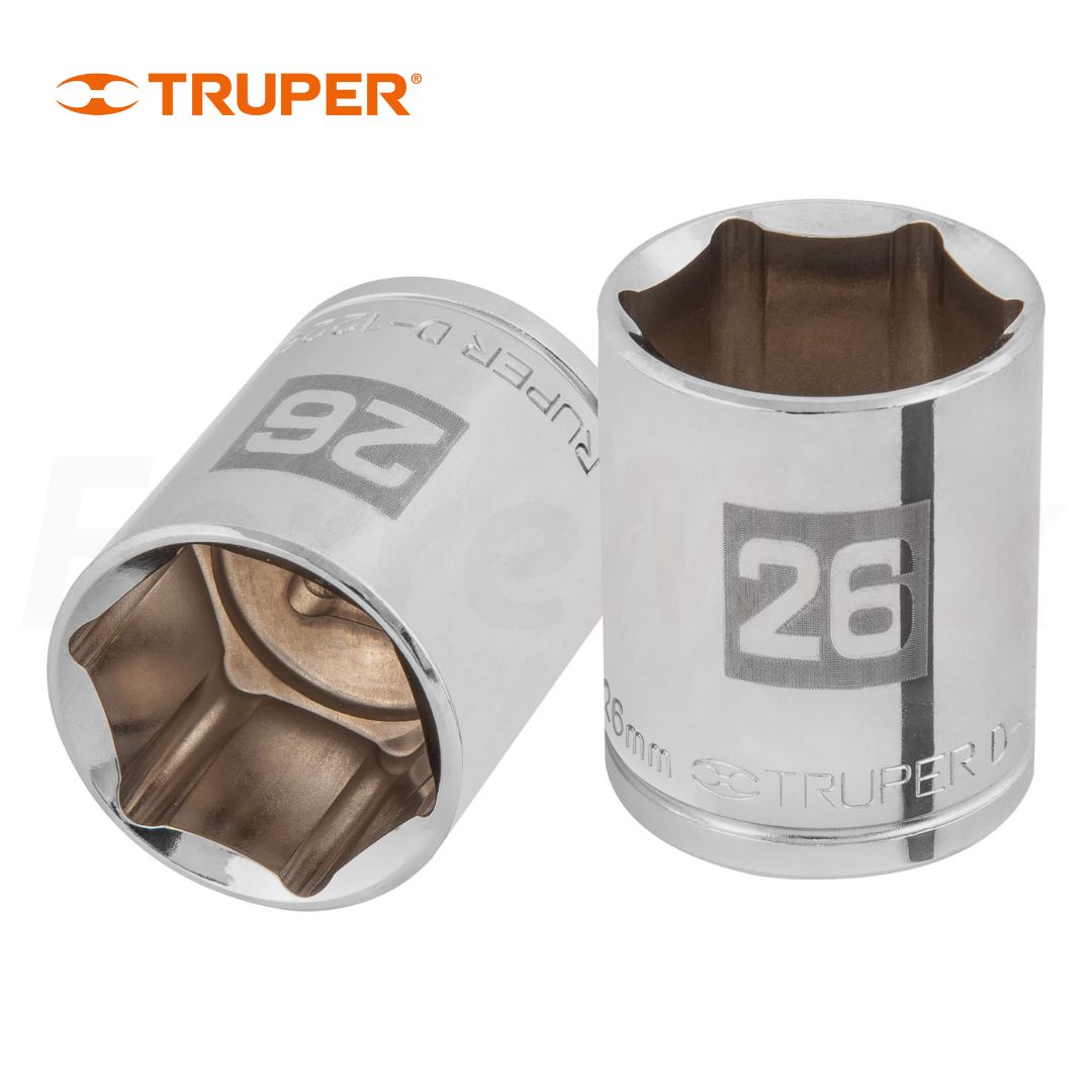 TRUPER DADO LARGO HEXAGONAL 26mm EJE 1/2(6)