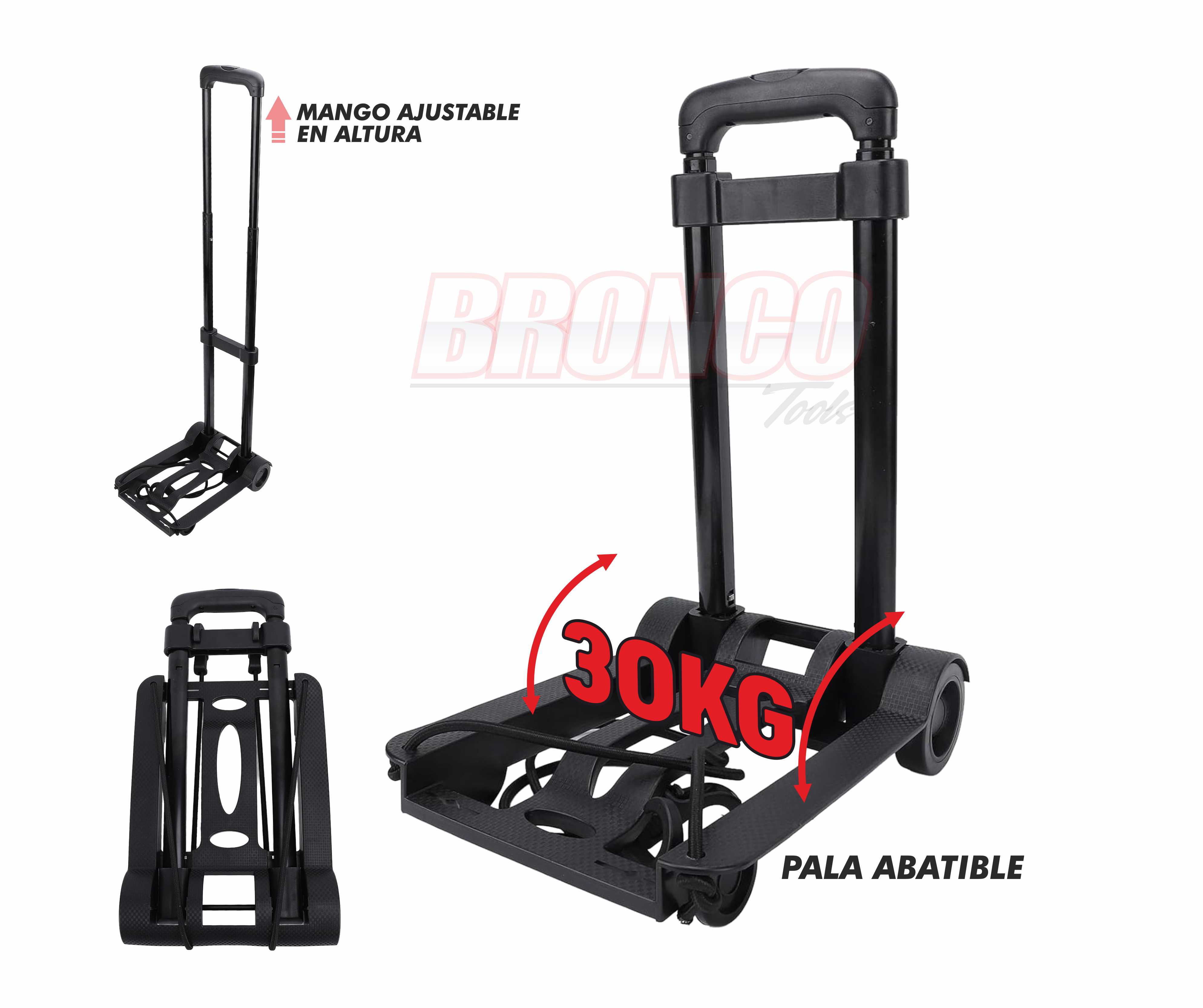 BRONCO CARRETILLA CARGA PLEGABLE 30KG (3)