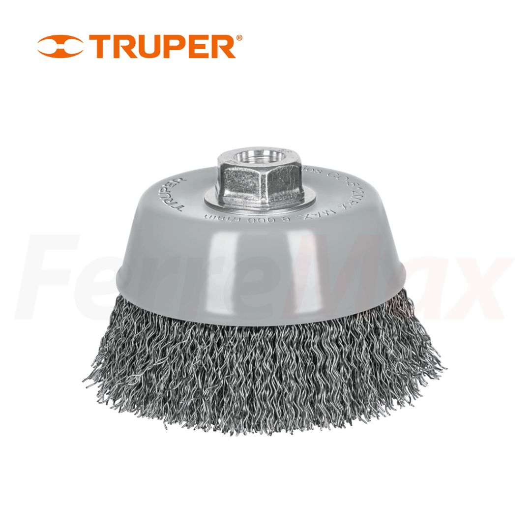TRUPER CARDA COPA ALAMBRE ONDULADO GRUESO 125mm(4)