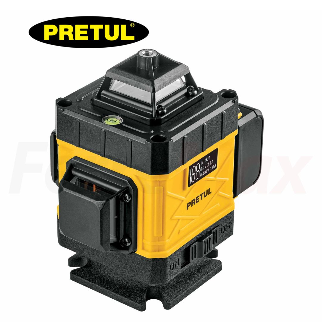 PRETUL NIVEL LASER VERDE 3D+MANDO+RECARGABLE+25M(2)(B)