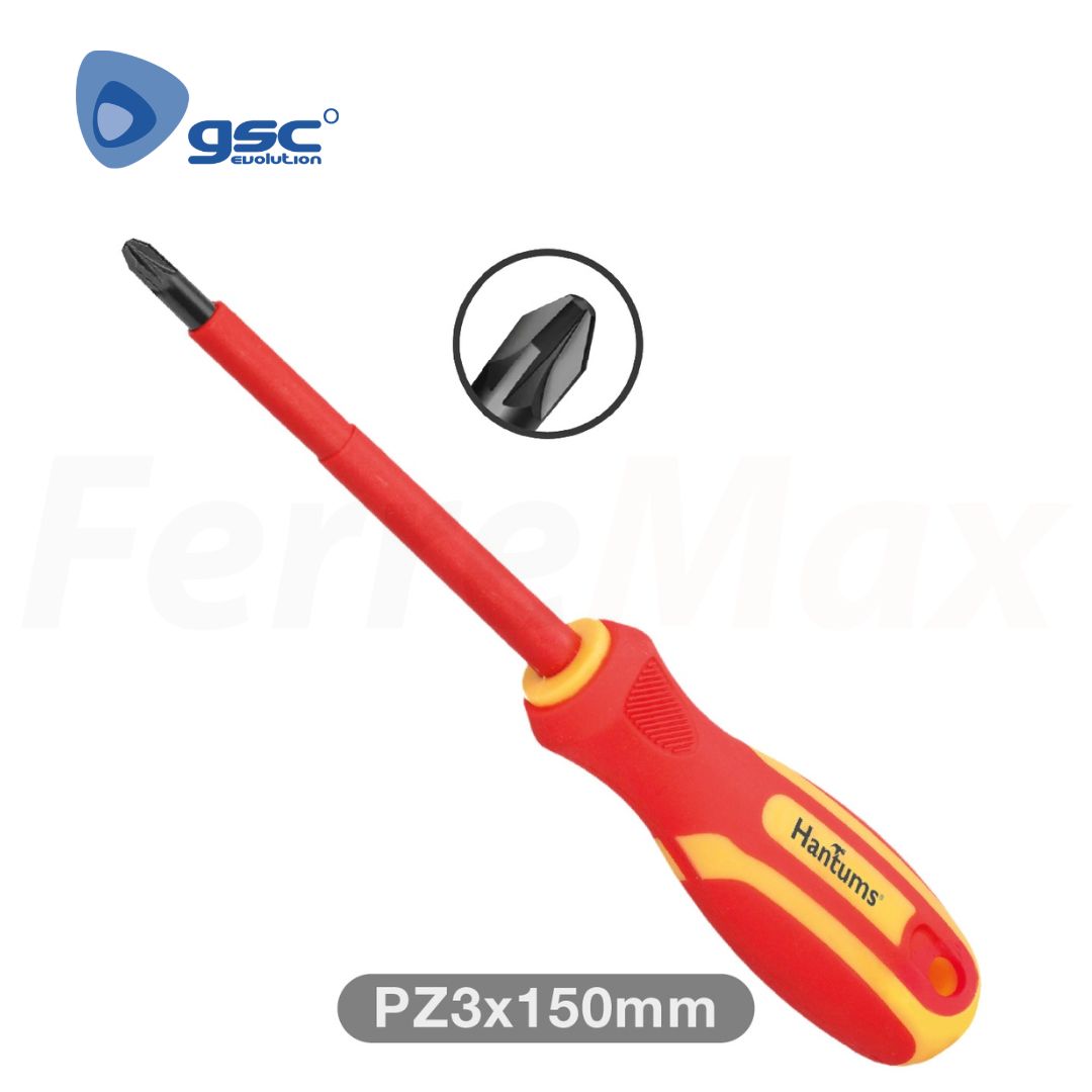 GSC DESTORNILLADOR POZIDRIV AISLADO PZ3X150MM(12)