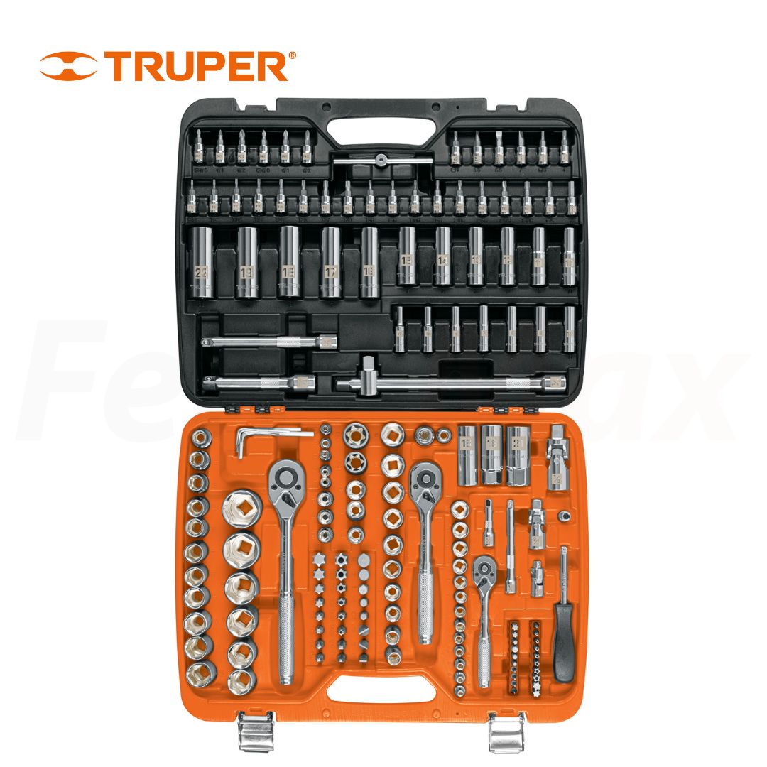 TRUPER JUEGO CARRACA+DADOS 1/4-3/8-1/2 DE 172piezas(2) (B)