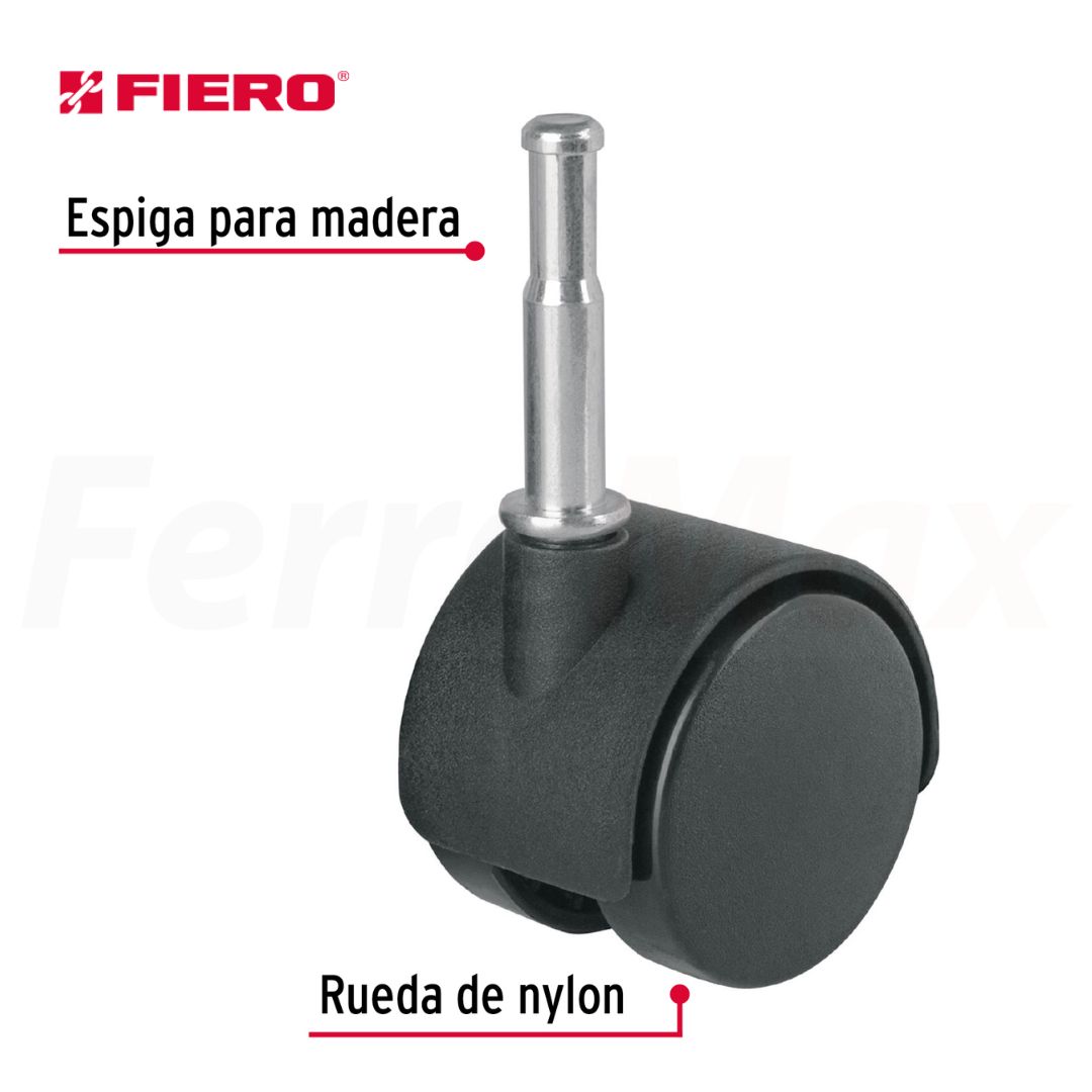 FIERO RUEDA T/YOYO C/ESPIGA MADERA 40mm/20kg(6)