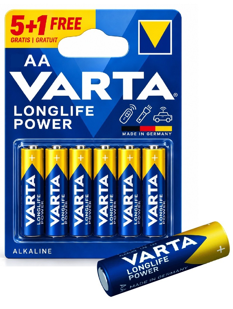 VARTA PILA ALKALINA AA BLISTER 5+1(x50)