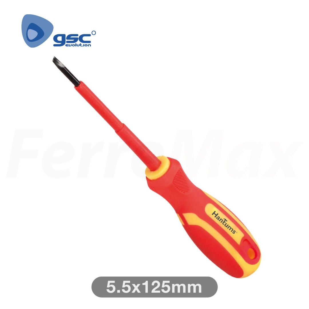 GSC DESTORNILLADOR AISLADO PLANO 5.5X125MM (12)