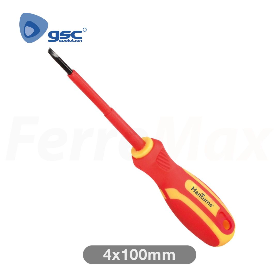 GSC DESTORNILLADOR AISLADO PLANO 4X100MM (12)