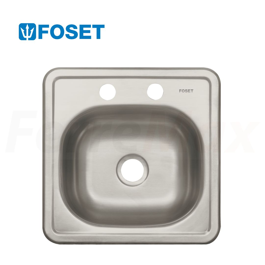FOSET FREGADERO EMPOTRAR ACERO INOX.38x38cm