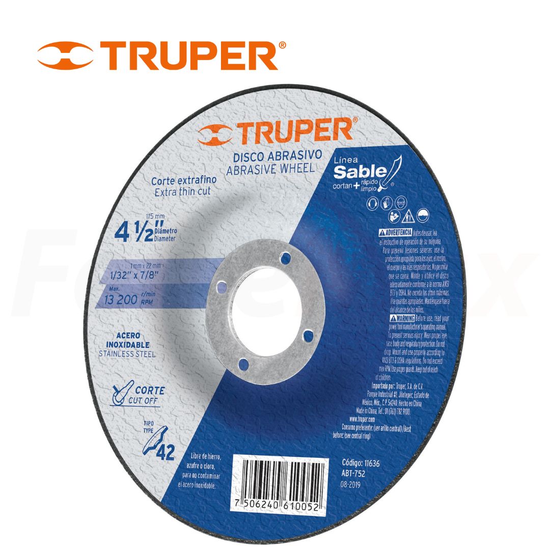 TRUPER DISCO CORTE ACERO 115mmX1mm