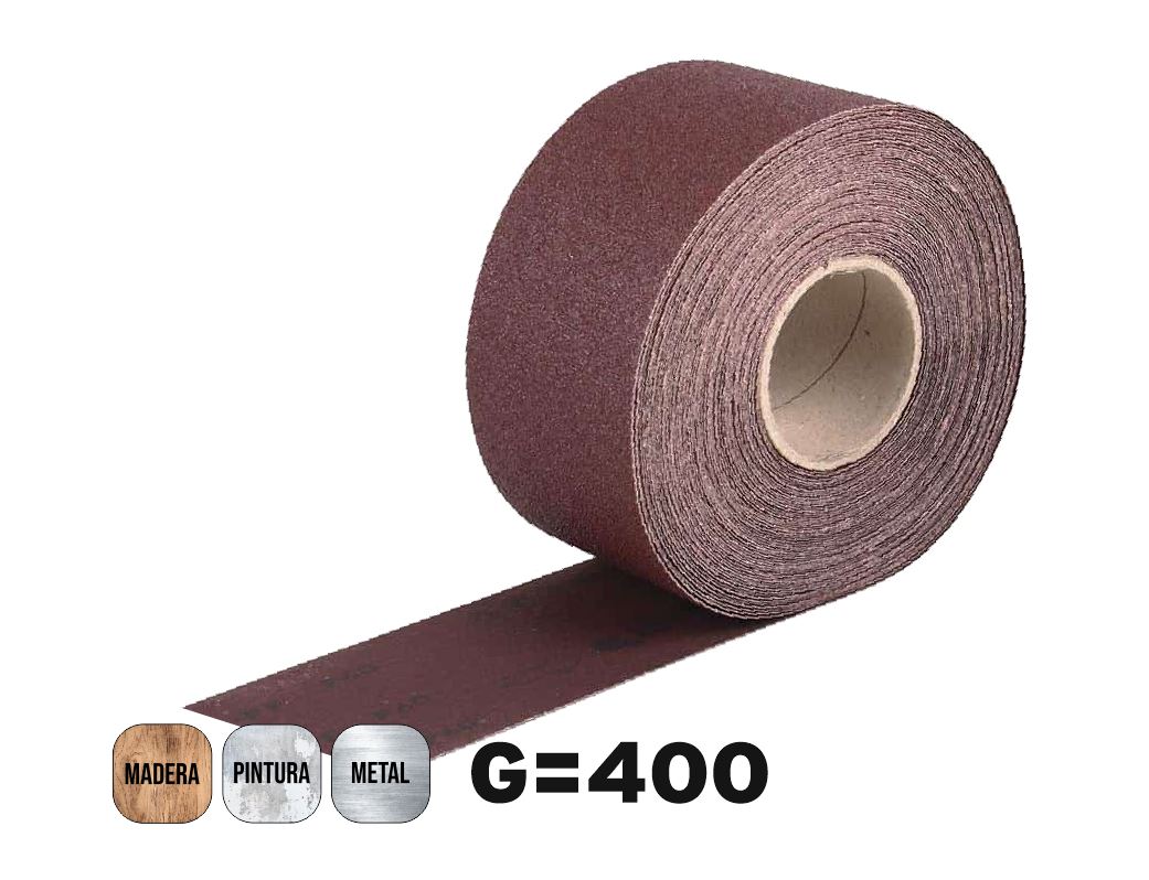 BRONCO ROLLO TELA LIJAR GRANO 400 25mX120mm(4)