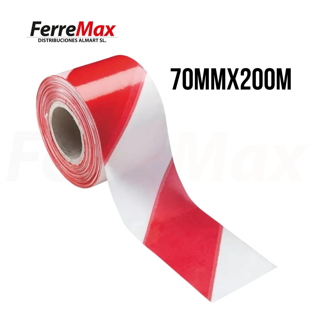CINTA BALIZAR ROJO-BLANCO 70mmX200m(CAJA 12pcs)NET