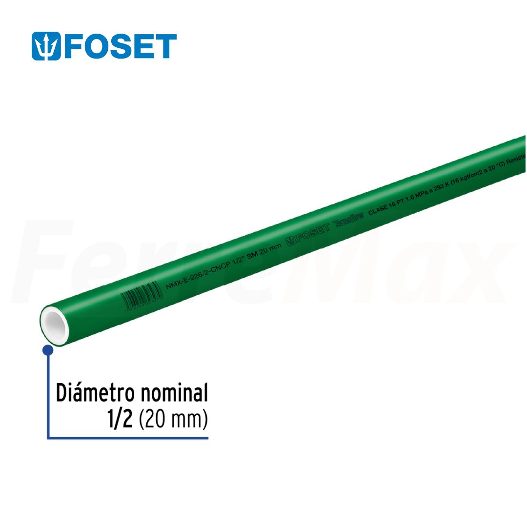 FOSET TERMOFUSION TUBERIA 3/4'=19mmX4MTS(20)