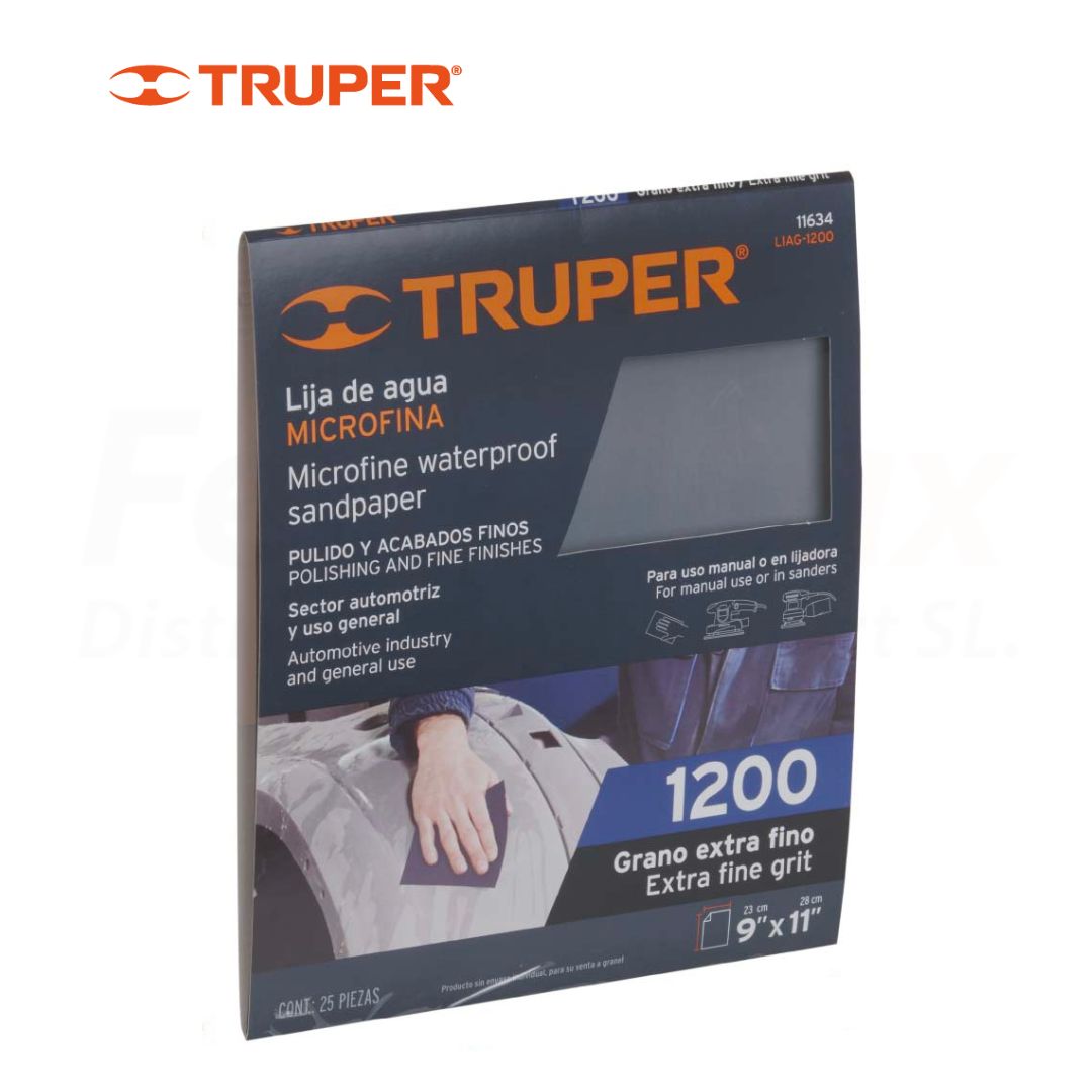 TRUPER LIJA AGUA GRANO
